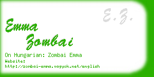 emma zombai business card